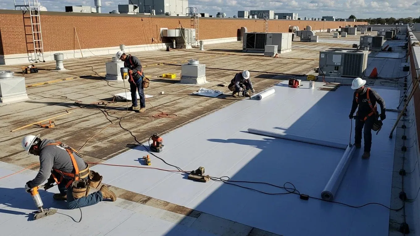 Commercial Roof Flashing Failure Repair
