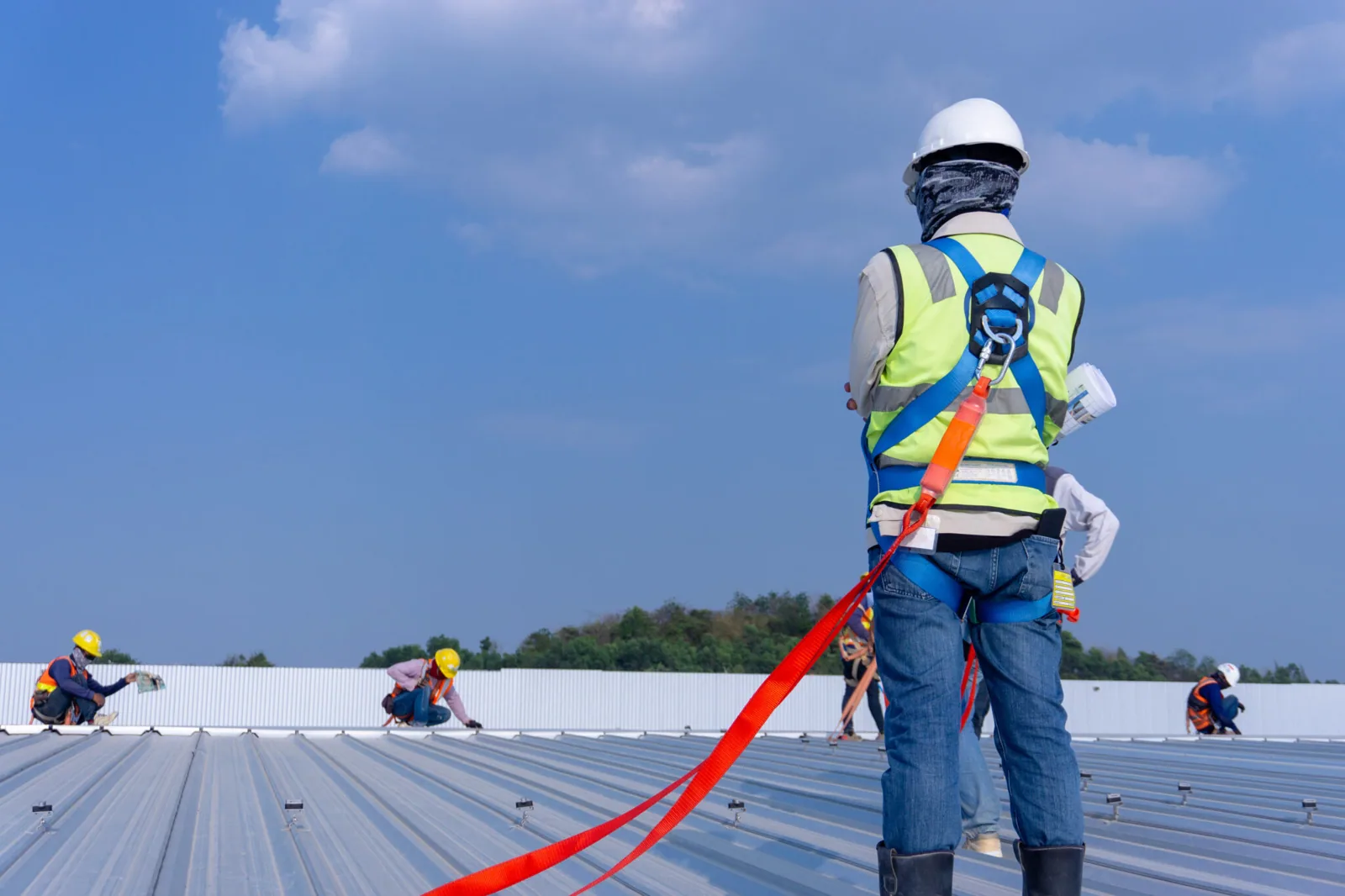 Commercial roof inspection in Hampton